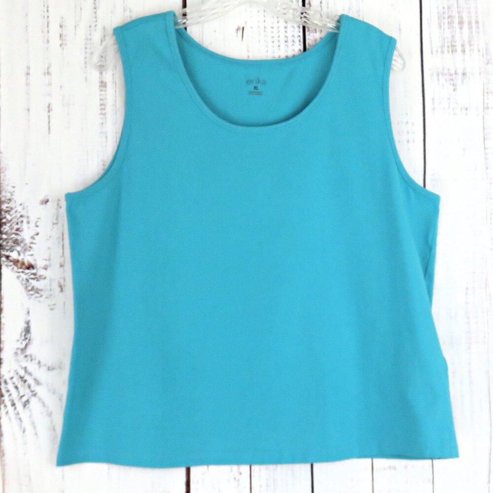Aqua Blue Stretch Tank Top Shell..........726